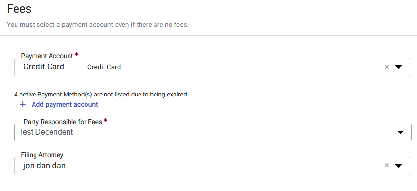 What is the Fees page? – eFile and Serve Texas