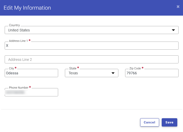 As an individual user how can i update my contact information within